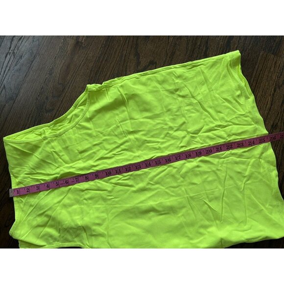 Theory + Tank Top Lime Green Scoop Neck Sleevless Stretch Tee Womens Size S/P - Picture 6 of 6